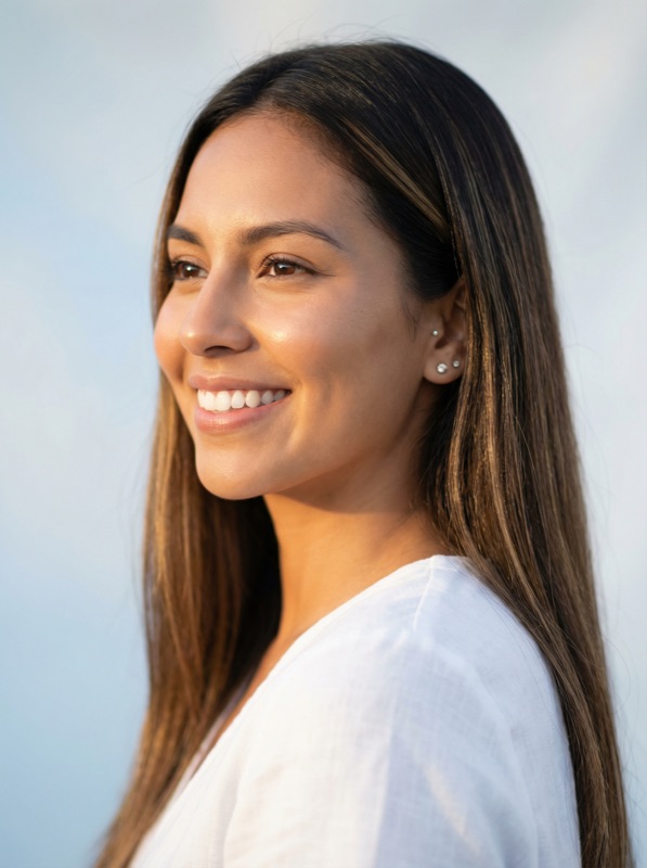 Paciente sonriendo después de tratamiento odontológico en SOI Quito